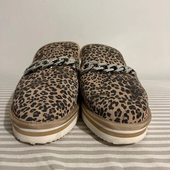 DOLCE VITA Haiden Womens Leopard Suede Slippers - Picture 5 of 14